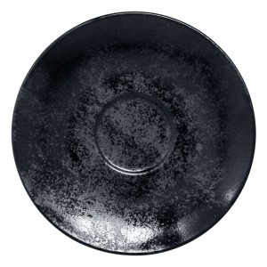 PORCELANA RAK KARBON Spodek do filiżanki espresso 13 cm czarny