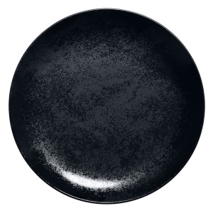 PORCELANA RAK KARBON Talerz płaski okrągły - Coupe 21 cm czarny