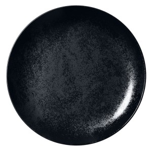 PORCELANA RAK KARBON Talerz płaski okrągły - Coupe 29 cm czarny