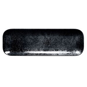 PORCELANA RAK KARBON Talerz prostokątny 33 x 11 cm czarny