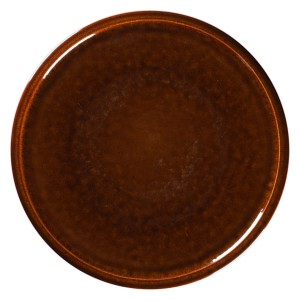 PORCELANA RAK STONE Talerz płaski 24 cm bursztynowy