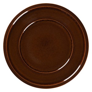 PORCELANA RAK STONE Talerz płaski śr. 28 cm bursztynowy