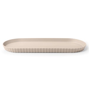 BLIM PLUS MINERVA Półmisek owalny 51x20,5 cm szaro-beżowa mokka