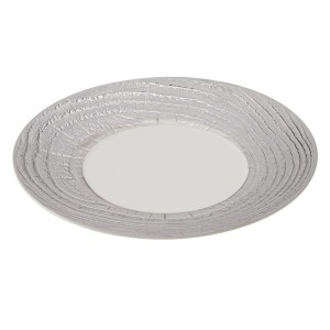 Revol ARBORESCENCE talerz płaski 31 cm, srebrny Ivory / real silver