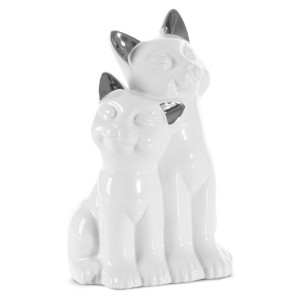 Figurka Dekoracyjna Cat 14 x 12 x 22 Cm Biały szt. 1