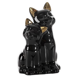 Figurka Dekoracyjna Cat 14 x 12 x 22 Cm Czarny szt. 1