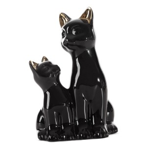 Figurka Dekoracyjna Cat 15 x 11 x 22 Cm Czarny szt. 1