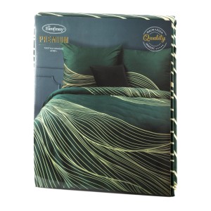 Komplet Pościeli Satynowej Premium 3 220 x 200 Cm Ciemnozielony kpl. 1