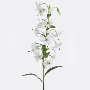 Kwiat dekoracyjny Natu 383, biały, 83 cm, szt. 6, poliester/plastik/metal