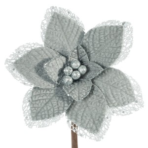 Kwiat Świąteczny Dekoracyjny 57A 16 Cm Stalowy szt. 24