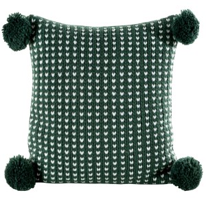 Poszewka świąteczna 45x45cm, zielona, 50% akryl, 50% poliester szt. 1
