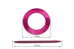 Upinacz Dekoracyjny 015 Średnica 15 Cm Amarantowy szt. 1