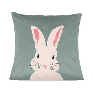 Szałwiowa Świąteczna Poszewka  45x45 BUNNY