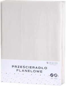 Jasno Beżowe Prześcieradło Flanelowe Bez Gumki 220x240