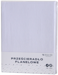 Białe Prześcieradło Flanelowe Bez Gumki 180x200
