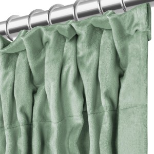 Szałwiowa Zasłona Welurowa Na Taśmie 140x300 Velvet Soft
