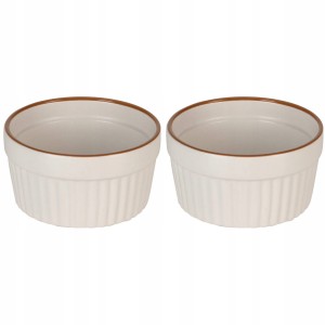 Miseczki do zapiekania porcelanowe białe 2 szt. 170 ml
