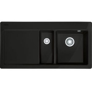 Zlewozmywak Franke Mythos MTK 651-100 z ociekaczem, czarny mat 124.0442.534