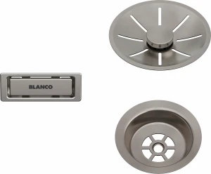 BLANCO Zestaw elementów stalowych kolor satin platinum  do jednej komory