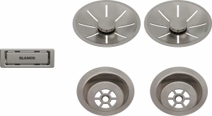 BLANCO Zestaw elementów stalowych w kolorze satin platinum  do dwóch komór