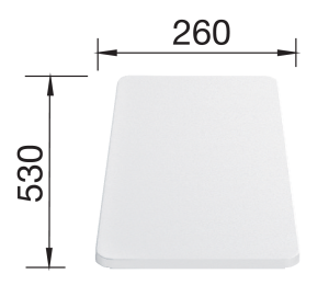 Deska do krojenia BLANCO z tworzywa biała 530x260 MEDIAN METRA ZIA LEXA