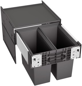 System segregacji odpadów BLANCO SELECT II 45/2, 32 l, czarny