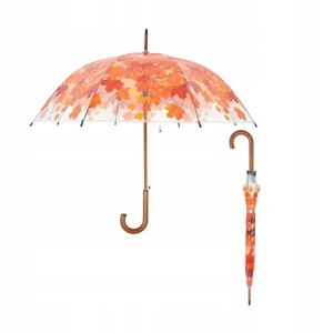 Parasol transparentny Jesienne LIŚCIE Składany Automat Esschert Design