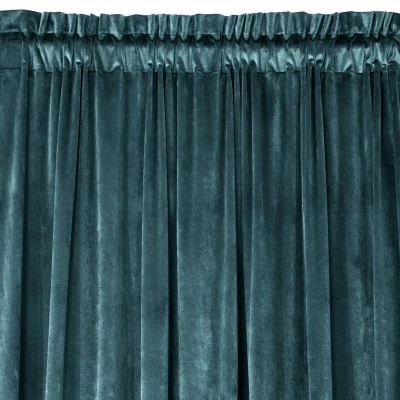Zasłona Welurowa Welur Velvet na Taśmie 140 x 270 Niebieska do Salonu