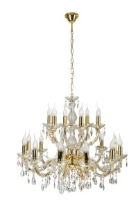 MARIA Teresa Lampa Wisząca 18x40W E14 Złoty