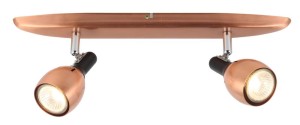 CROSS Lampa Sufitowa Listwa 2x50W GU10 Miedziany
