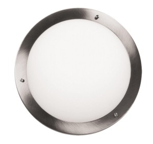 AQUILA Lampa Sufitowa Plafon 32 1x60W E27 Satyna Nikiel Ip44