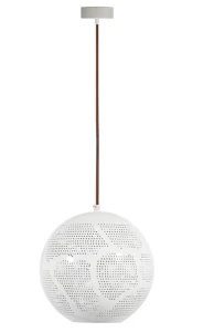 BENE Lampa Wisząca 25 Kula W 1x60W E27 Ażurowy Biały