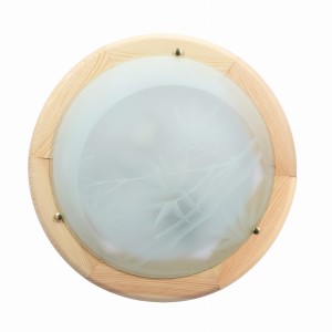 BAMBOO Lampa Sufitowa Plafon 30 Drewno Standard 1x60 W E27 Sosna