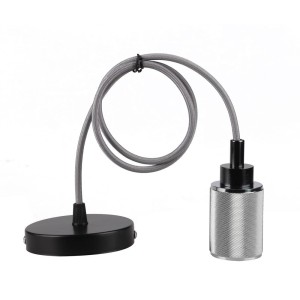 ZAWIESIE Metalowe Rl-lpp060c 1x60W E27 Czarny/chrom