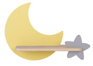 Lampa Moon Kinkiet Ścienny 5W LED Iq Kids Złoty+szary