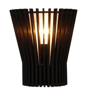 Kinkiet Candellux Osaka 1 Czarny z drewna, elegancki design