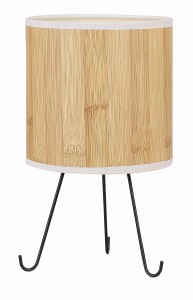ADORA Lampa Gabinetowa Czarny 1x40W E14 Abażur Sosna