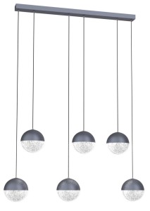 FURNI Lampa Wisząca 6x5W LED Szary 4000k Apeti