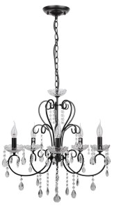 Candellux AURORA Lampa Wisząca 5x40W E14 Czarny