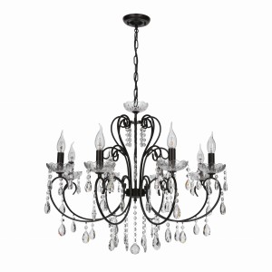 Candellux AURORA Lampa Wisząca 8x40W E14 Czarny