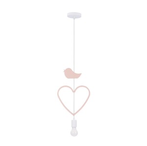 HEART B Lampa Wisząca 1x20W E27 Iq Kids Różowy