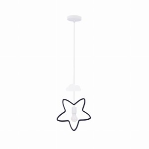 STAR C Lampa Wisząca 1x20W E27 Iq Kids Czarny+biały