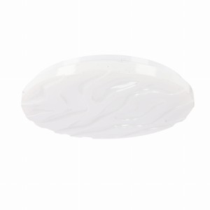NEVADA Lampa Sufitowa Plafon Biały 15W LED 29 Cm Klosz Biały Efekt Sky