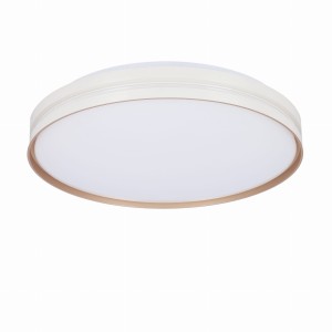 MONTANA Lampa Sufitowa Plafon Biały+złoty 24W LED 40 Cm Klosz Biały
