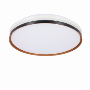 MONTANA Lampa Sufitowa Plafon Czarny+biały+złoty 24W LED 40 Cm Klosz Biały