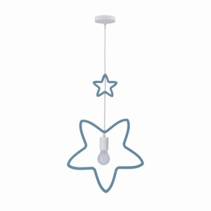 SINGLE Ss Lampa Wisząca 1x20W E27 Iq Kids Niebieski