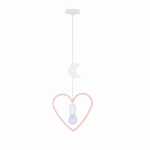 SINGLE Hm Lampa Wisząca 1x20W E27 Iq Kids Różowy+biały