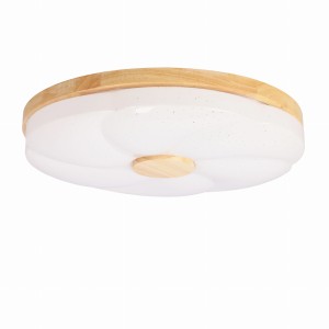 FIORINO Lampa Sufitowa Plafon Drewniany 24W LED 39cm Biały+drewniany 4000k