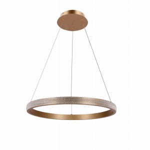 HASHIM Lampa Wisząca 60cm Złoty 34W LED Kryształki Bezbarwne