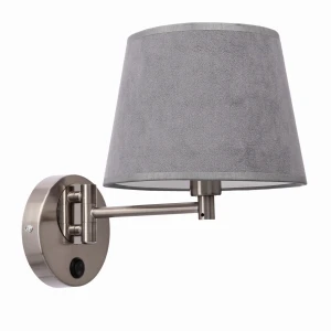 IBIS Lampa Kinkiet Satynowy 1x40W E14 Abażur Grafitowy